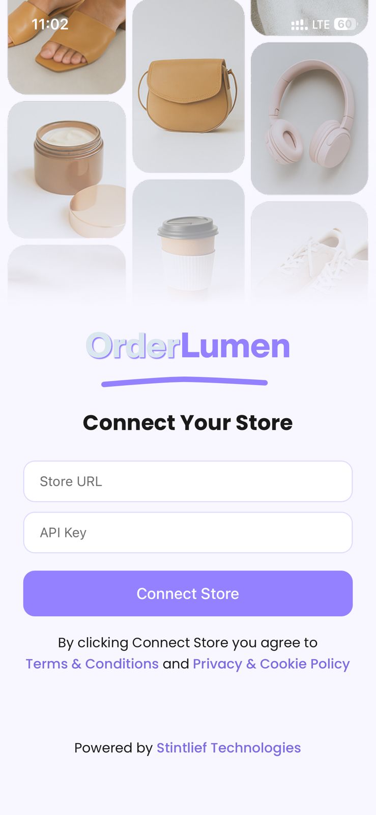 Mobile app screenshot of the dashboard